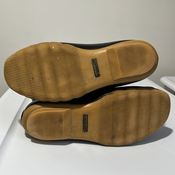 Sperry Women's Saltwater Duck Rubber Boots Size 9 Brown Black Top-Sider Rain - Picture 13 of 16